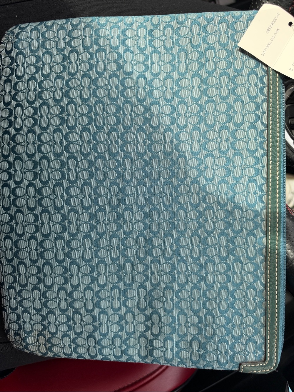 Coach Teal Signature Jacquard Case
